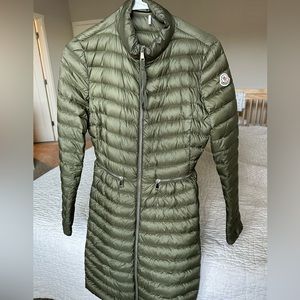 Moncler Quilted Long Down Jacket -size 1 women’s